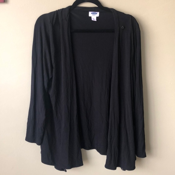 Old Navy Black Longsleeve Drape Nursing Top - Picture 6 of 6